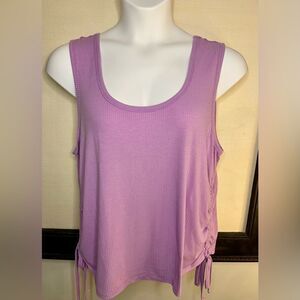 Love, Fire Ribbed Purple Top - NWT